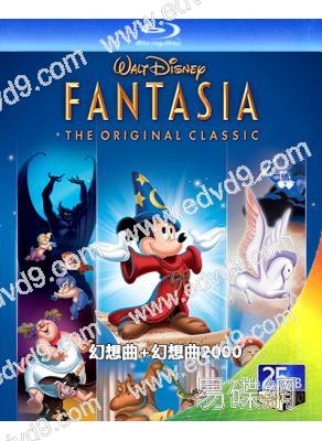 幻想曲+幻想曲2000(1940-1999)(音樂奇幻動畫)(2BD)(25G藍光精裝版)